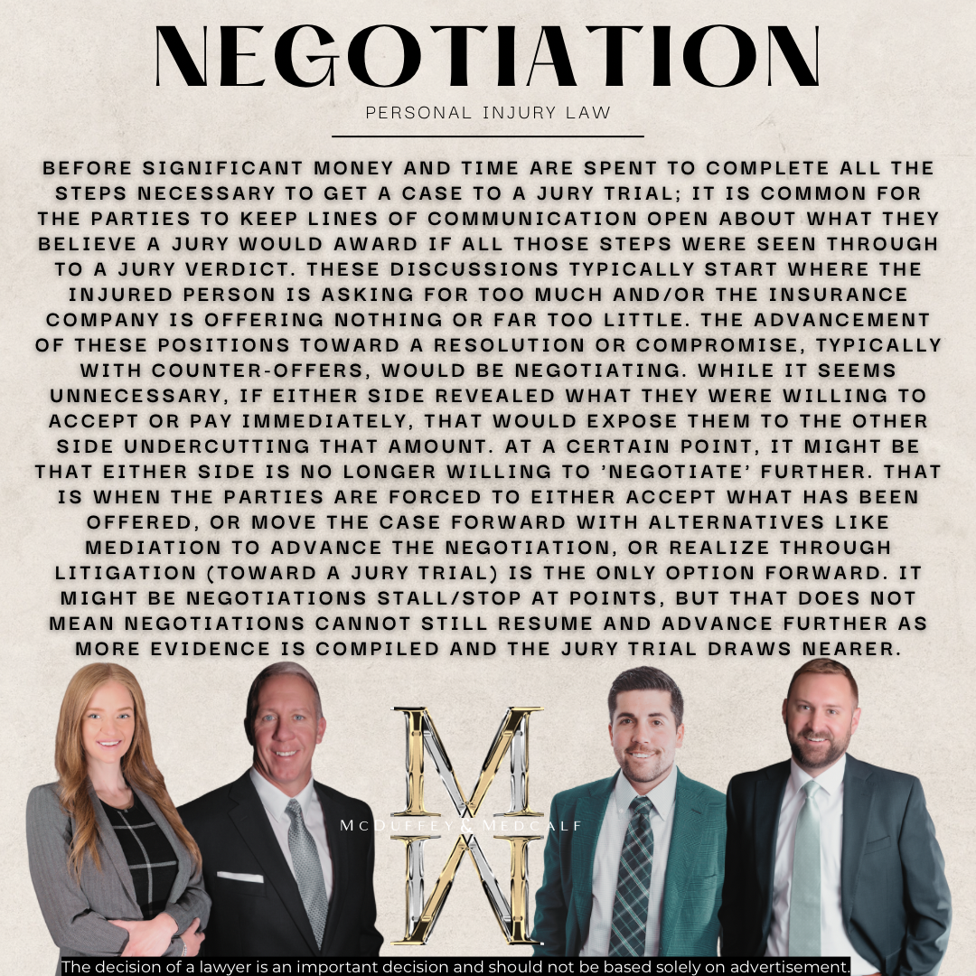 What is Negotiation in Personal Injury Law?