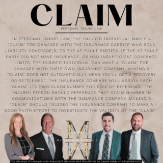 "Claim" in Personal Injury Law