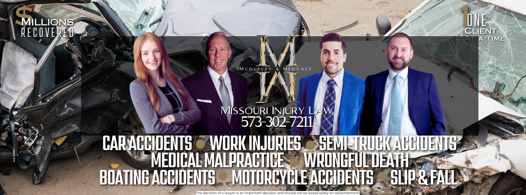 McDuffey & Medcalf, LLC, Injury Attorneys: Car Accidents, Boating Accidents, Slip and Fall, Semi-Truck Accidents, Motorcycle Accidents, Wrongful Death, Product Liability, Medical Malpractice 