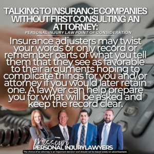 5 Key Points to Consider for Your Personal Injury Claim: Talking to Insurance Companies Without First Consulting an Attorney