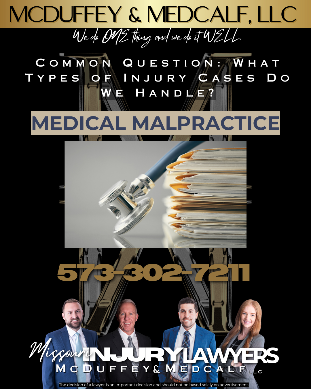 Common types of Injury Cases we Handle-Medical Malpractice McDuffey & Medcalf LLC Missouri Personal Injury Lawyers